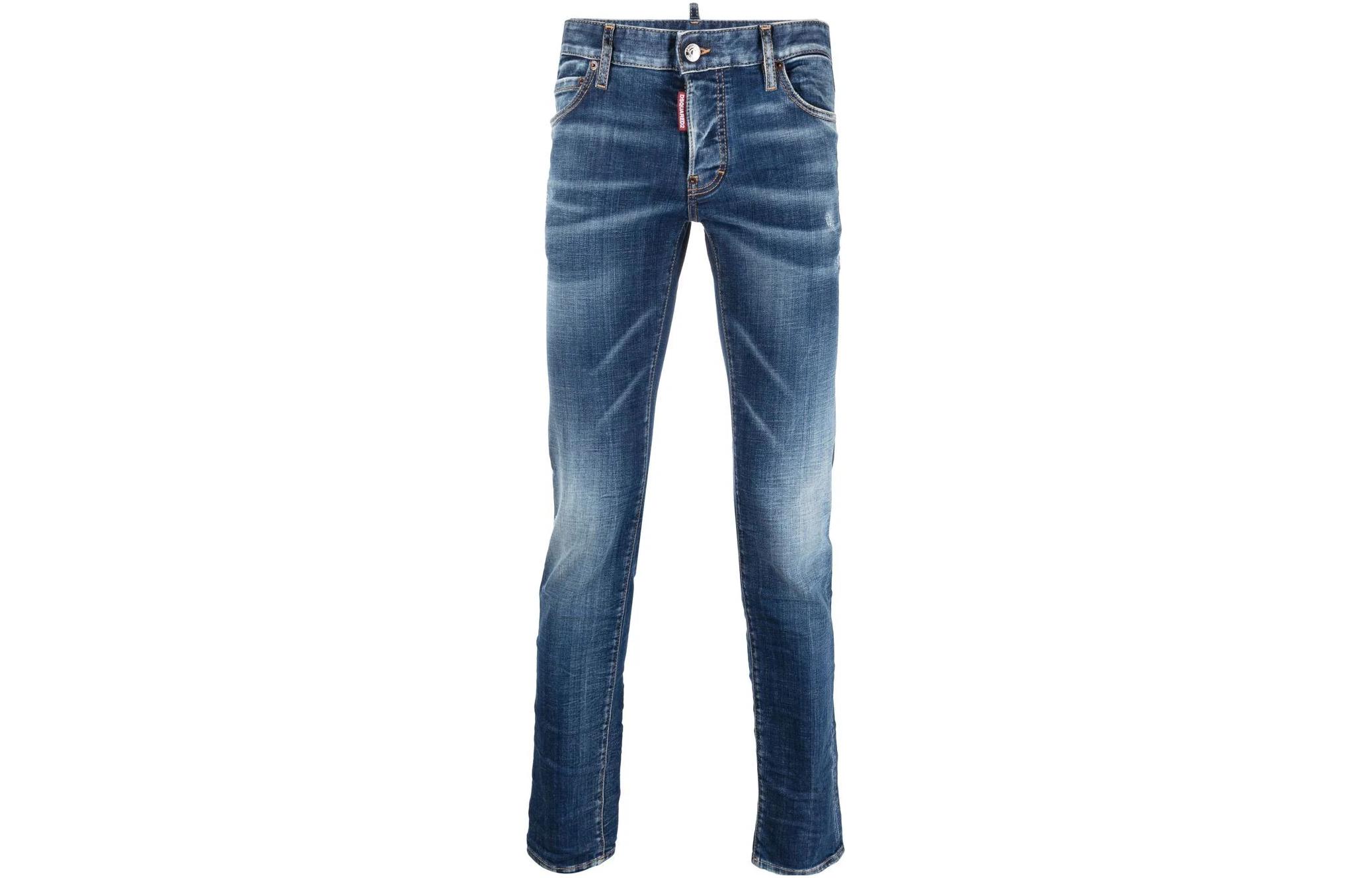 DSQUARED2 FW22  Blue Slim-Fit Washed Jeans with Adjustable Belt. S74LB1166S30342-470 圖 2
