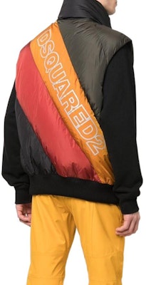 DSQUARED2 FW22 Rompi Tanpa Lengan Warna-warni Jaket Puffer Colorblock S71FB0430S53817-968 Shop DSQUARED2 FW22 Rompi Tanpa Lengan Warna-warni Jaket Puffer Colorblock S71FB0430S53817-968