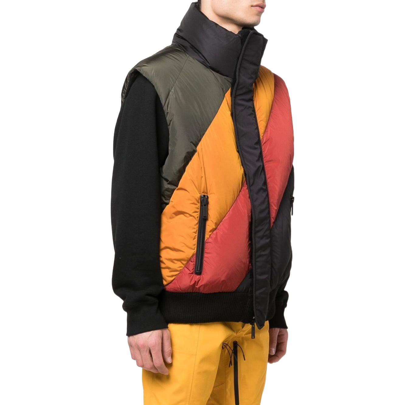 Purchase DSQUARED2 FW22 Rompi Tanpa Lengan Warna-warni Jaket Puffer Colorblock S71FB0430S53817-968