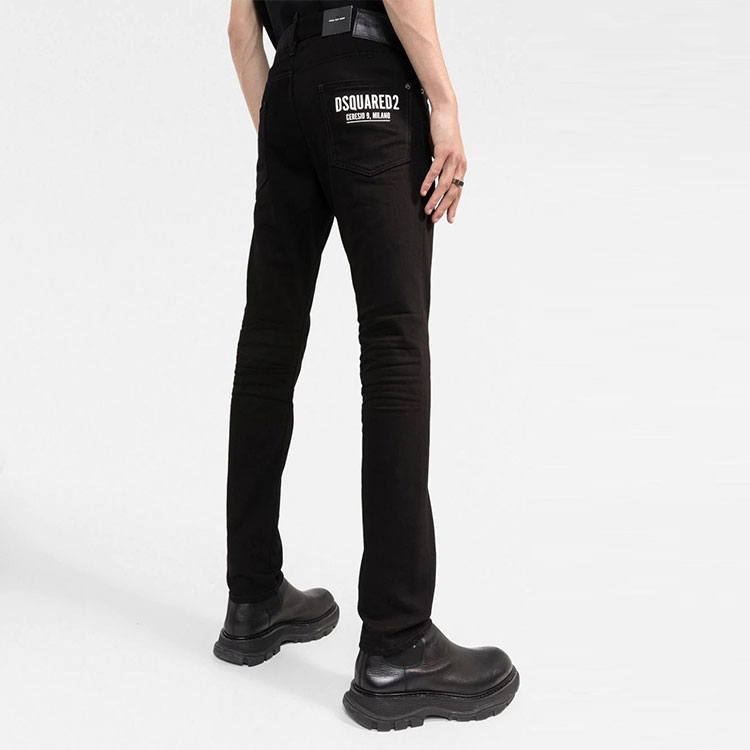 DSQUARED2 FW22  Skinny Black Jeans with Rear Logo Print. S74LB1135S30564-900 圖 5