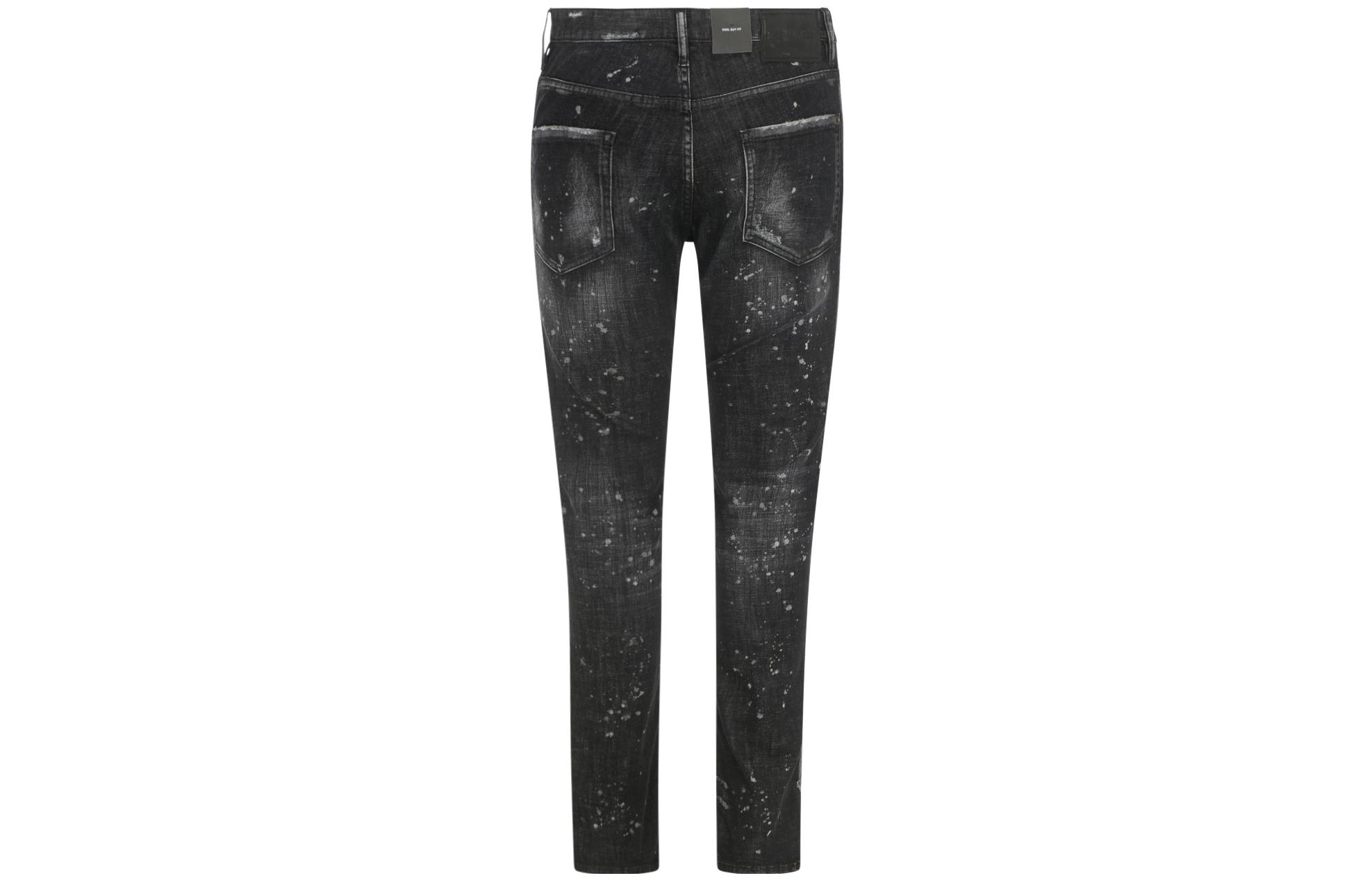 DSQUARED2 FW22  Slim Fit Washed Distressed Jeans Black S74LB1184S30357-900 圖 3