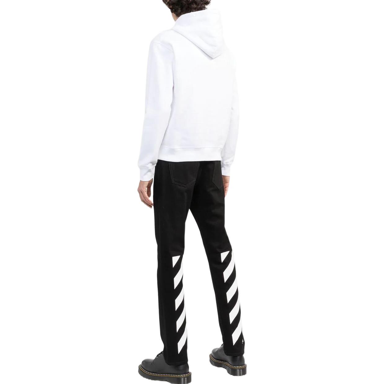 Shop DSQUARED2 FW22 Hoodie Putih Cetak Huruf Lelaki. S79GU0072S25516-100