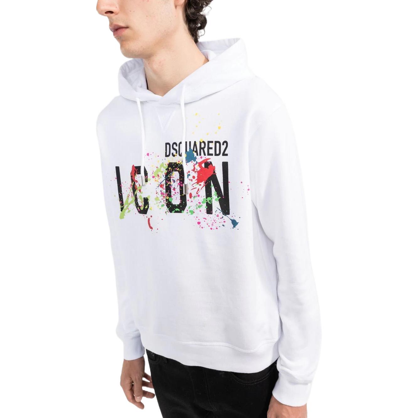 Purchase DSQUARED2 FW22 Hoodie Putih Cetak Huruf Lelaki. S79GU0072S25516-100