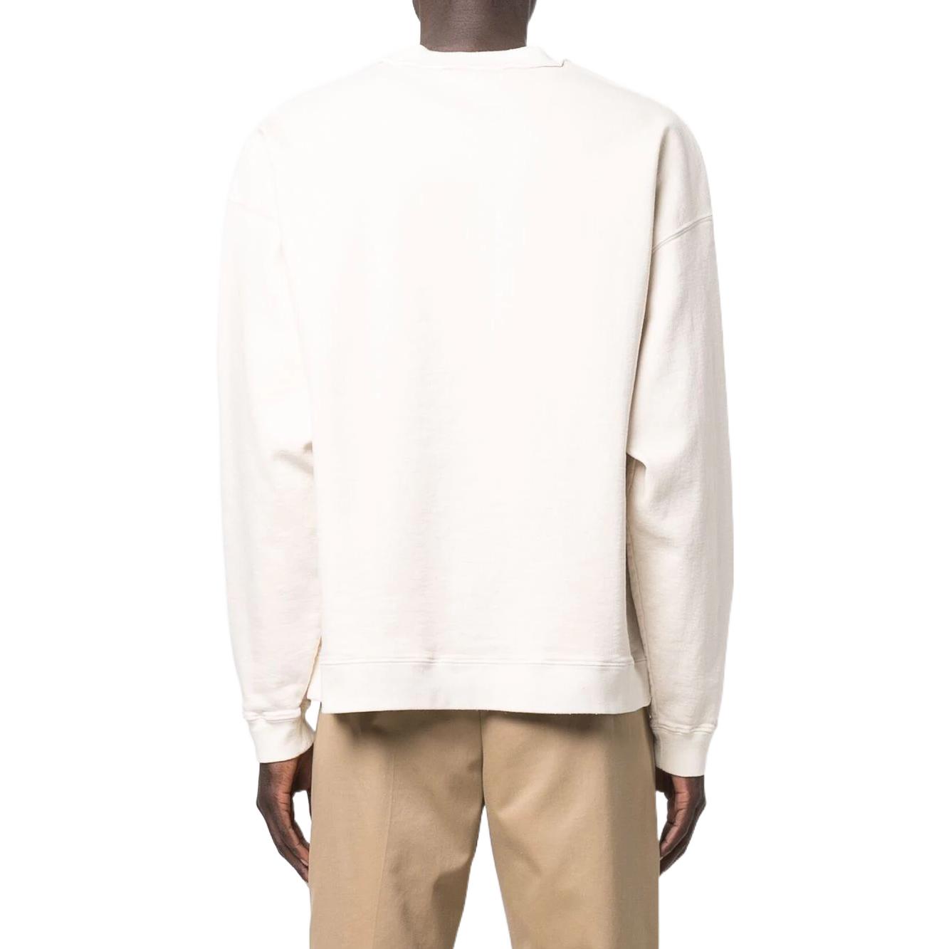 Shop DSQUARED2 FW22 Putih Logo Print Crewneck Pullover Sweatshirt. S74GU0554S54438-103