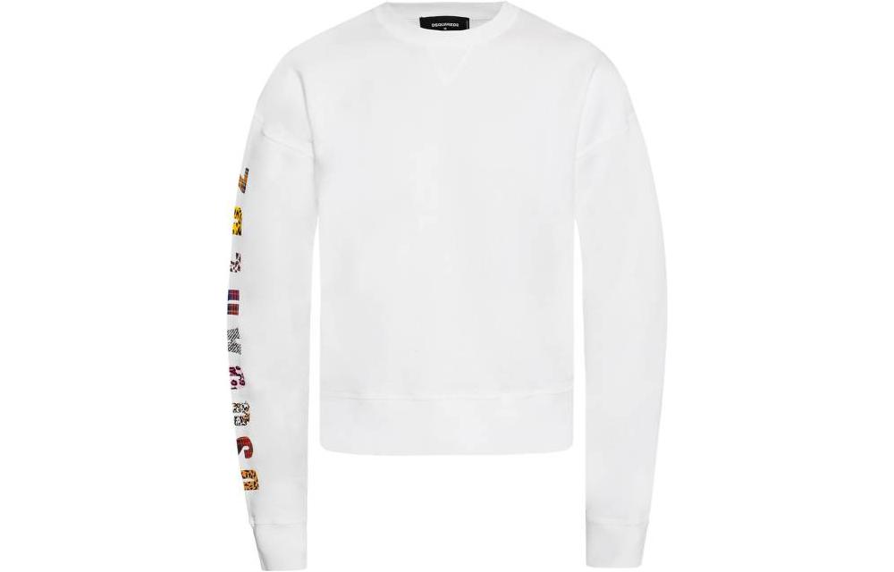 DSQUARED2 FW22  White Logo Print Sweatshirt. S74GU0304S25030-100