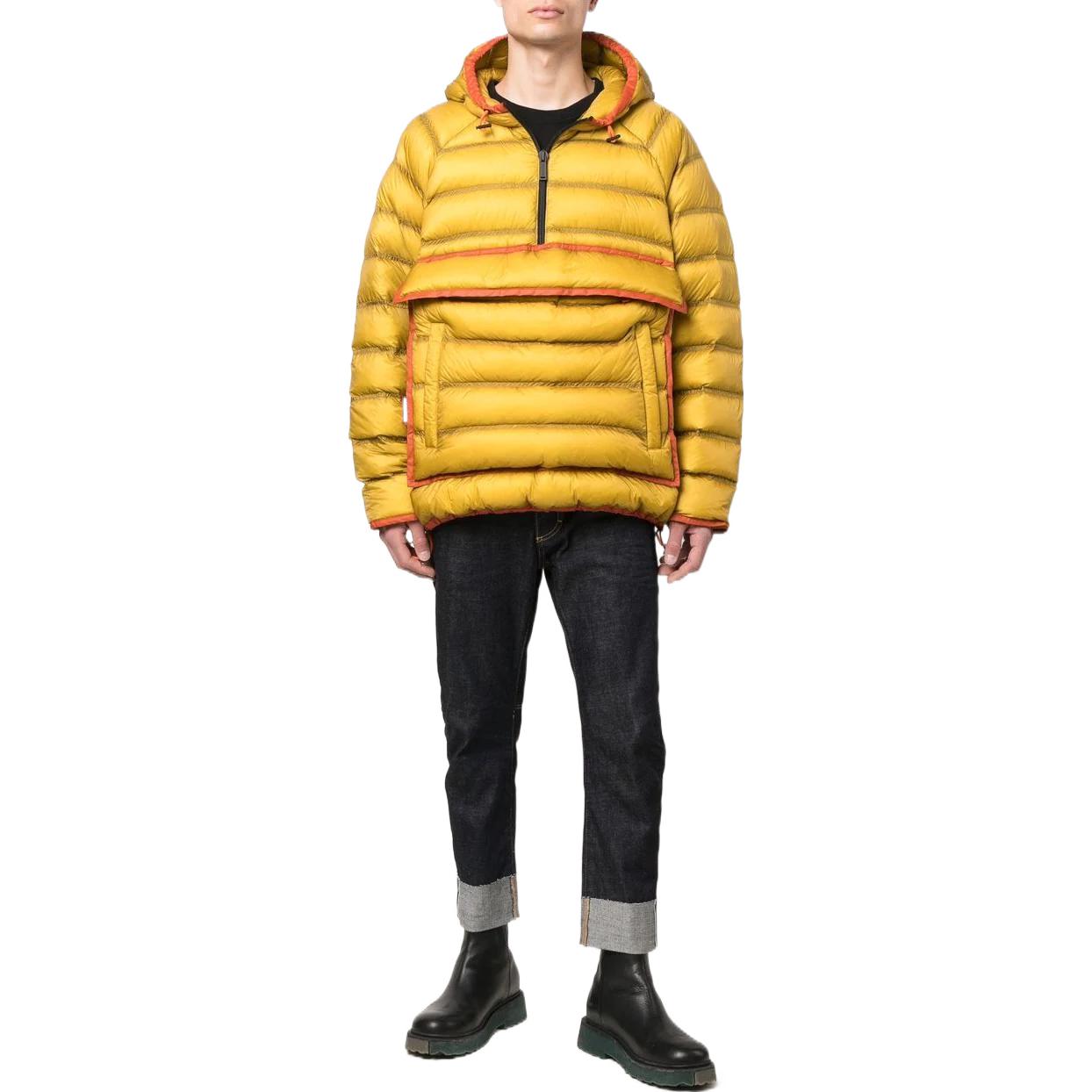 Lookbook DSQUARED2 FW22 Kuning Jaket Down Pullover Trim Kontras. S71AN0374S60322-721