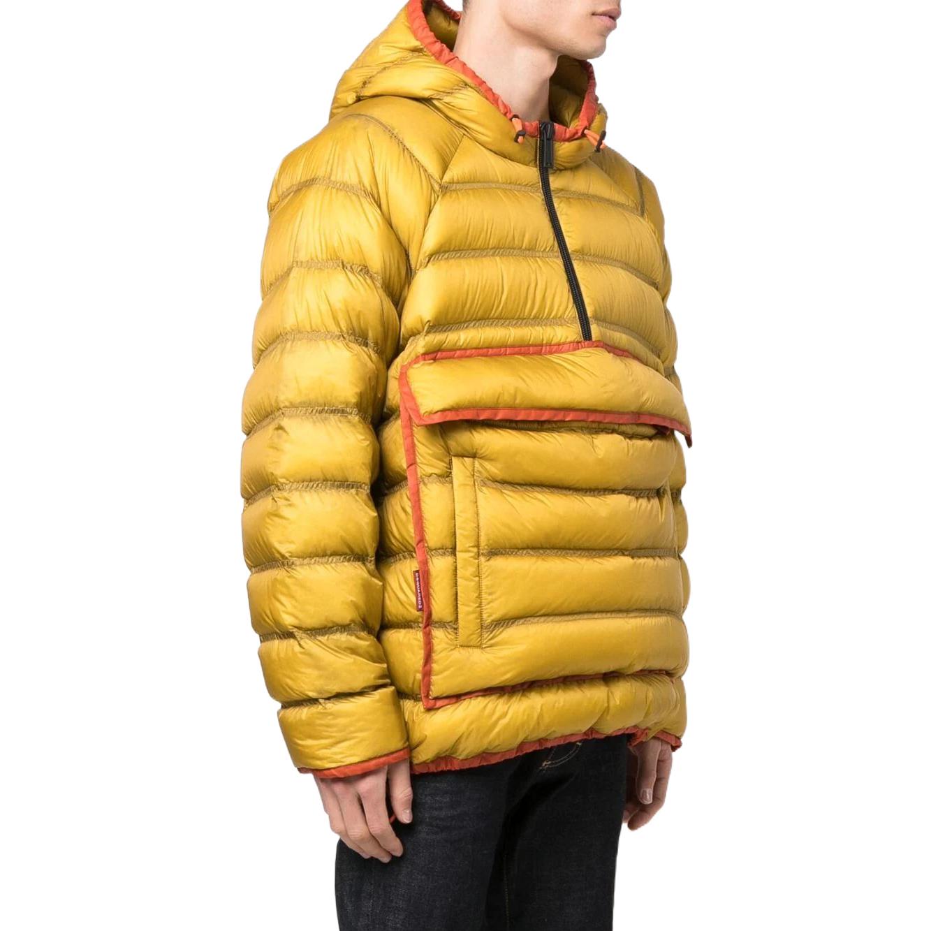 Purchase DSQUARED2 FW22 Kuning Jaket Down Pullover Trim Kontras. S71AN0374S60322-721