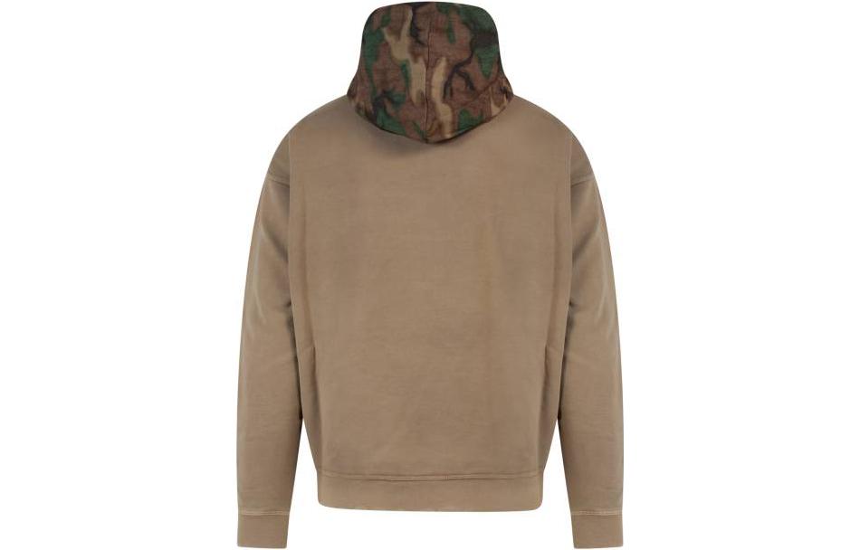 Lookbook DSQUARED2 2022秋冬迷彩印花口袋连帽衫驼色卫衣 S71GU0539S25030-155