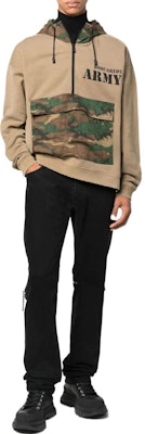 DSQUARED2 2022秋冬迷彩印花口袋连帽衫驼色卫衣 S71GU0539S25030-155 Shop DSQUARED2 2022秋冬迷彩印花口袋连帽衫驼色卫衣 S71GU0539S25030-155