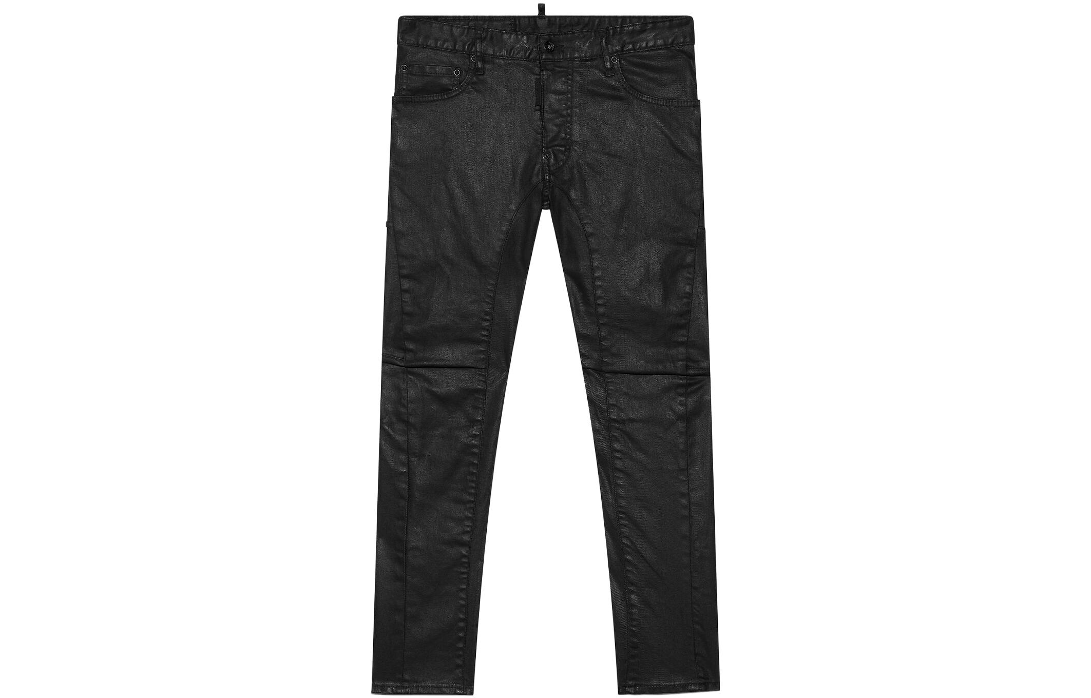 Order DSQUARED2 FW22 涂层修身黑色牛仔裤 后背Logo贴牌设计. S71LB1093S30834-900