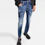 Purchase DSQUARED2 FW22 Distressed Paint-Splatter Slim Fit Jeans Men Blue S74LB1165S30342-470