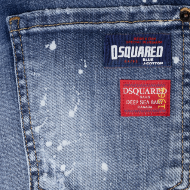 DSQUARED2 FW22 Distressed Slim Fit Straight Leg Jeans Men’s Blue S71LB1108S30342-470 圖 7