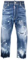 DSQUARED2 FW22 Distressed Straight-Leg Ankle Jeans Blue Mens. S71LB1077S30309-470 DSQUARED2 FW22 Distressed Straight-Leg Ankle Jeans Blue Mens. S71LB1077S30309-470