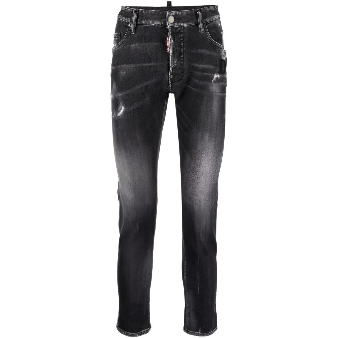 DSQUARED2 FW22 Faded Slim-Fit Jeans  Black Gray S74LB1180S30503-900