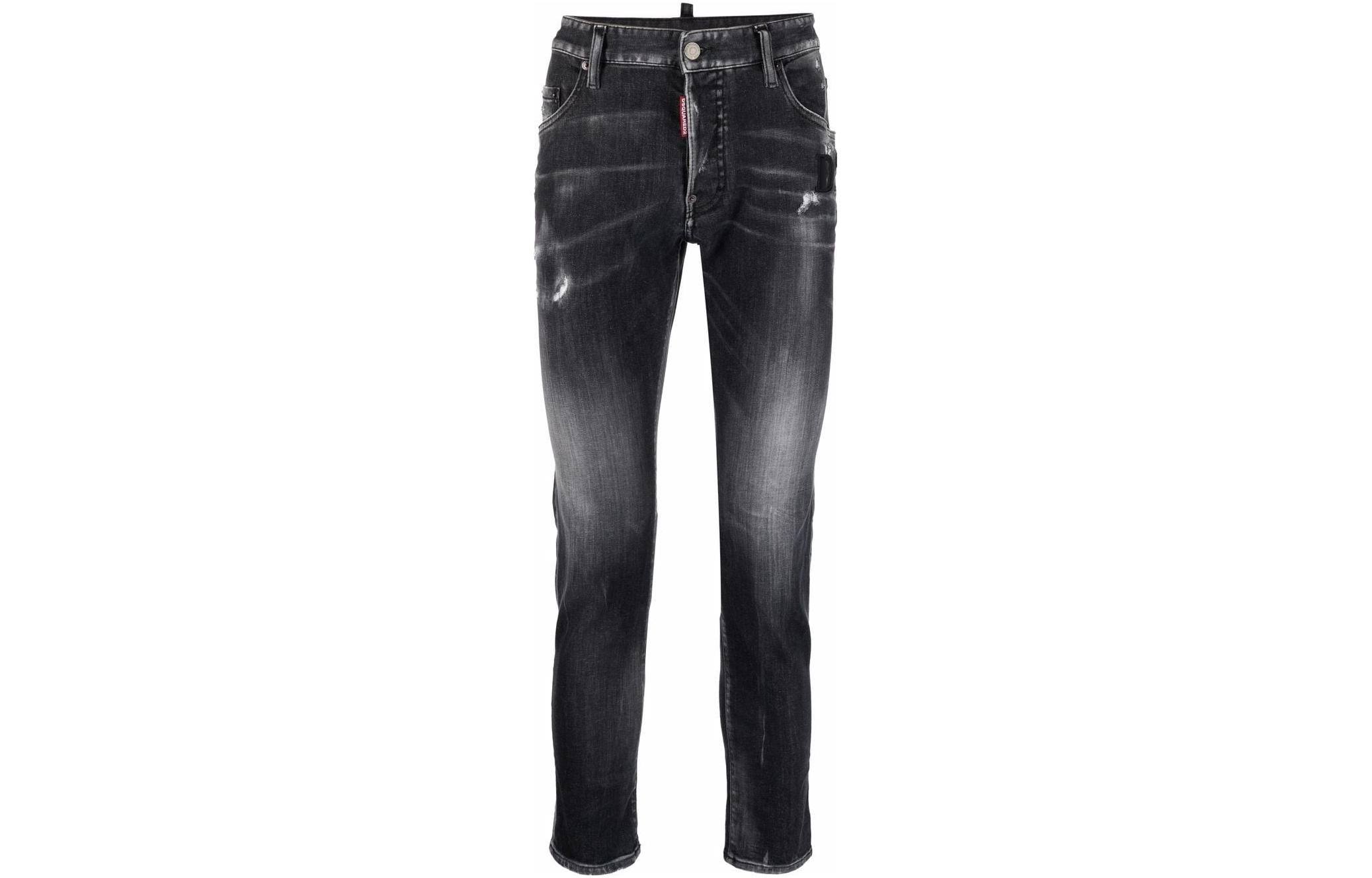 DSQUARED2 FW22 Faded Slim-Fit Jeans  Black Gray S74LB1180S30503-900 圖 2