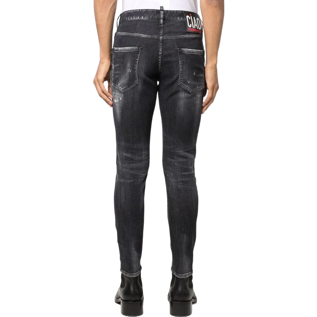 DSQUARED2 FW22 Faded Slim-Fit Jeans  Black Gray S74LB1180S30503-900 圖 5