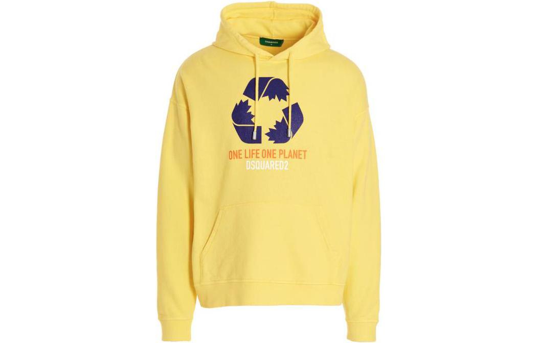 Dsquared2 FW22 Geometric Logo Print Pullover Sweatshirt Yellow S78GU0067S25568-174