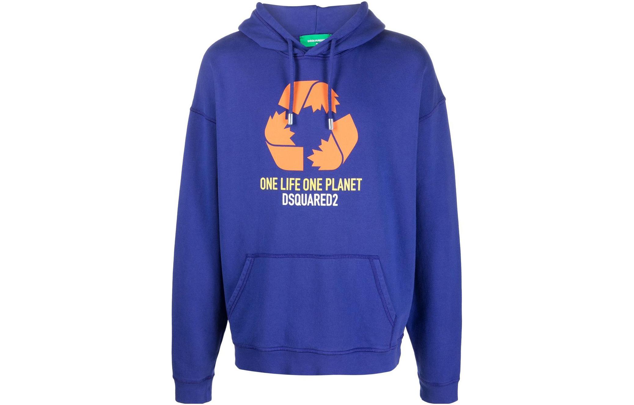 Dsquared2 FW22 Geometric Logo Print Pullover Sweatshirt Men’s Blue S78GU0067S25568-457