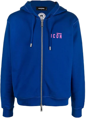 Dsquared2 FW22 Hoodie Zip-Up Biru Logo Print. S79HG0007S25516-485 Buy Dsquared2 FW22 Hoodie Zip-Up Biru Logo Print. S79HG0007S25516-485