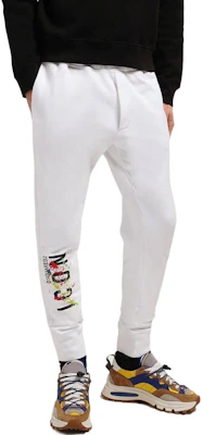 DSQUARED2 FW22 白色Logo印花收口休閒長褲 S79KA0034S25516-100 Purchase DSQUARED2 FW22 白色Logo印花收口休閒長褲 S79KA0034S25516-100