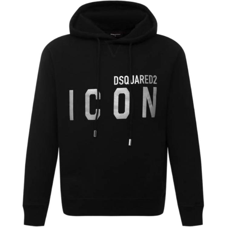 Dsquared2 FW22 Logo Print Unisex Hoodie Black S80GU0033S25042-971