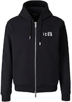 Dsquared2 FW22 Logo Print Zip Hoodie Jacket Men’s Black S79HG0007S25516-965 Dsquared2 FW22 Logo Print Zip Hoodie Jacket Men’s Black S79HG0007S25516-965