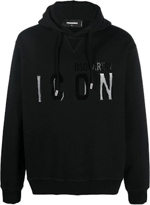 DSQUARED2 FW22 男士黑色印花連帽衫. S79GU0051S25516-967 Buy DSQUARED2 FW22 男士黑色印花連帽衫. S79GU0051S25516-967