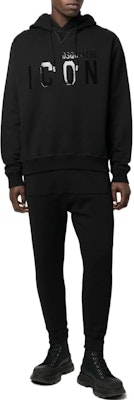 DSQUARED2 FW22 男士黑色印花連帽衫. S79GU0051S25516-967 Lookbook DSQUARED2 FW22 男士黑色印花連帽衫. S79GU0051S25516-967