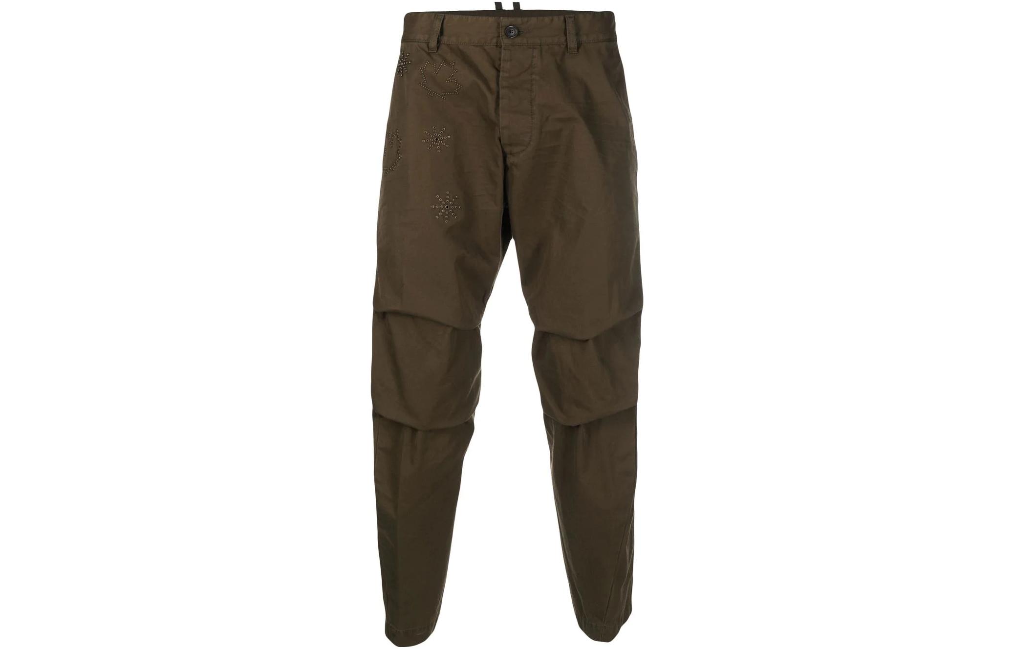 Order DSQUARED2 FW22 楓葉中腰錐形長褲 橄欖綠 休閒褲 S71KB0490S41794-728