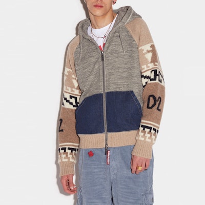 Jaket Hoodie Resleting Multicolor Pria DSQUARED2 FW22. S74HG0127S25147854M Shop Jaket Hoodie Resleting Multicolor Pria DSQUARED2 FW22. S74HG0127S25147854M