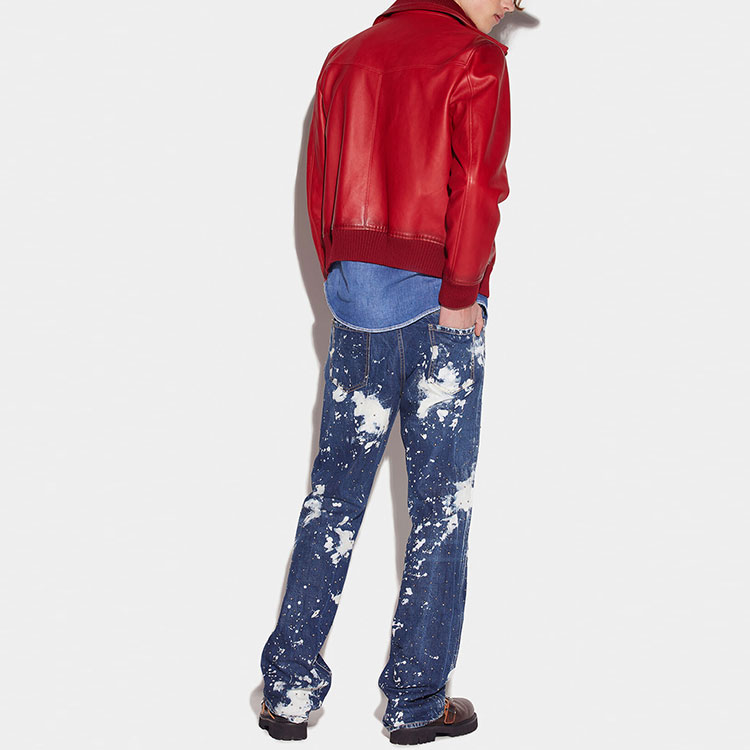 DSQUARED2 FW22 Paint-Splatter High-Waist Straight Jeans Men Blue S74LB1149S30309-470 圖 4
