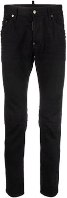 DSQUARED2 男士FW22修身黑色牛仔裤带徽标印花 S74LB1199S30564-900 Buy DSQUARED2 男士FW22修身黑色牛仔裤带徽标印花 S74LB1199S30564-900