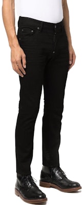 DSQUARED2 男士FW22修身黑色牛仔裤带徽标印花 S74LB1199S30564-900 Purchase DSQUARED2 男士FW22修身黑色牛仔裤带徽标印花 S74LB1199S30564-900