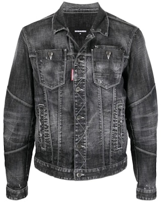 Chaqueta de Mezclilla Negra Hombre DSQUARED2 FW22 Color Sólido Un Botón. S71AN0378S30357900 Order Chaqueta de Mezclilla Negra Hombre DSQUARED2 FW22 Color Sólido Un Botón. S71AN0378S30357900