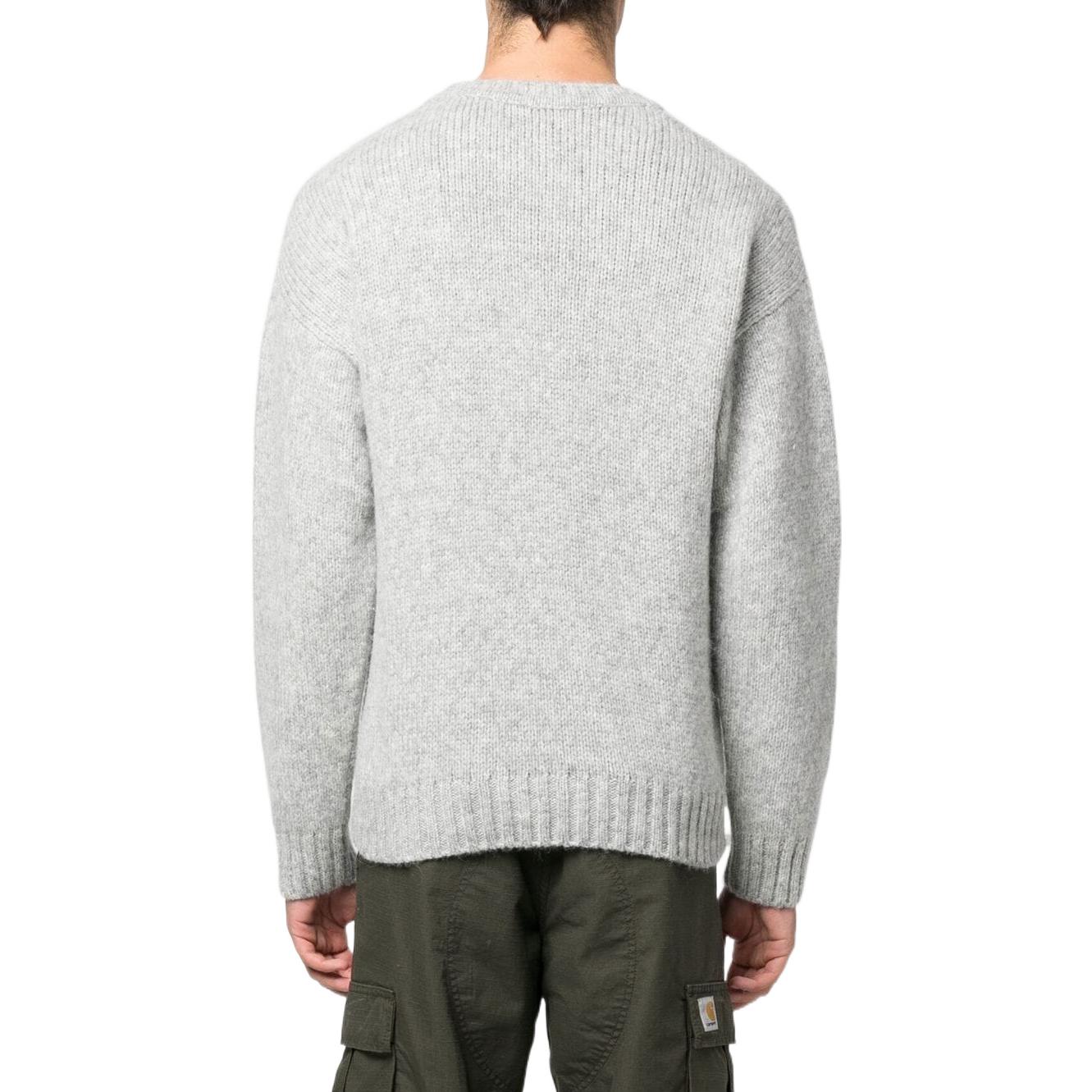 Shop DSQUARED2 FW22 Baju Sejuk Rajut Logo Patch Kelabu. S71HA1144S18072-802