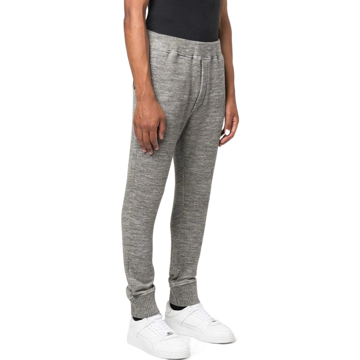 Purchase DSQUARED2 FW22 純色標誌印花針織運動長褲 灰色男款 S74KB0689S25147-854M