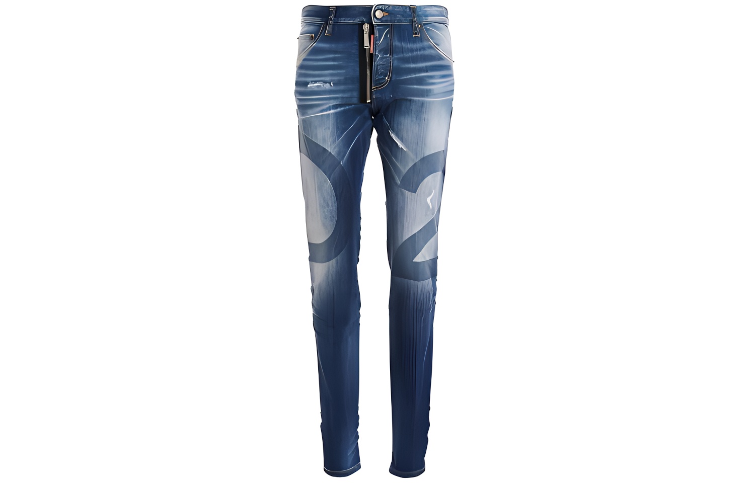 DSQUARED2 FW22 Washed Slim Straight Jeans Men Blue S74LB1168S30342-470