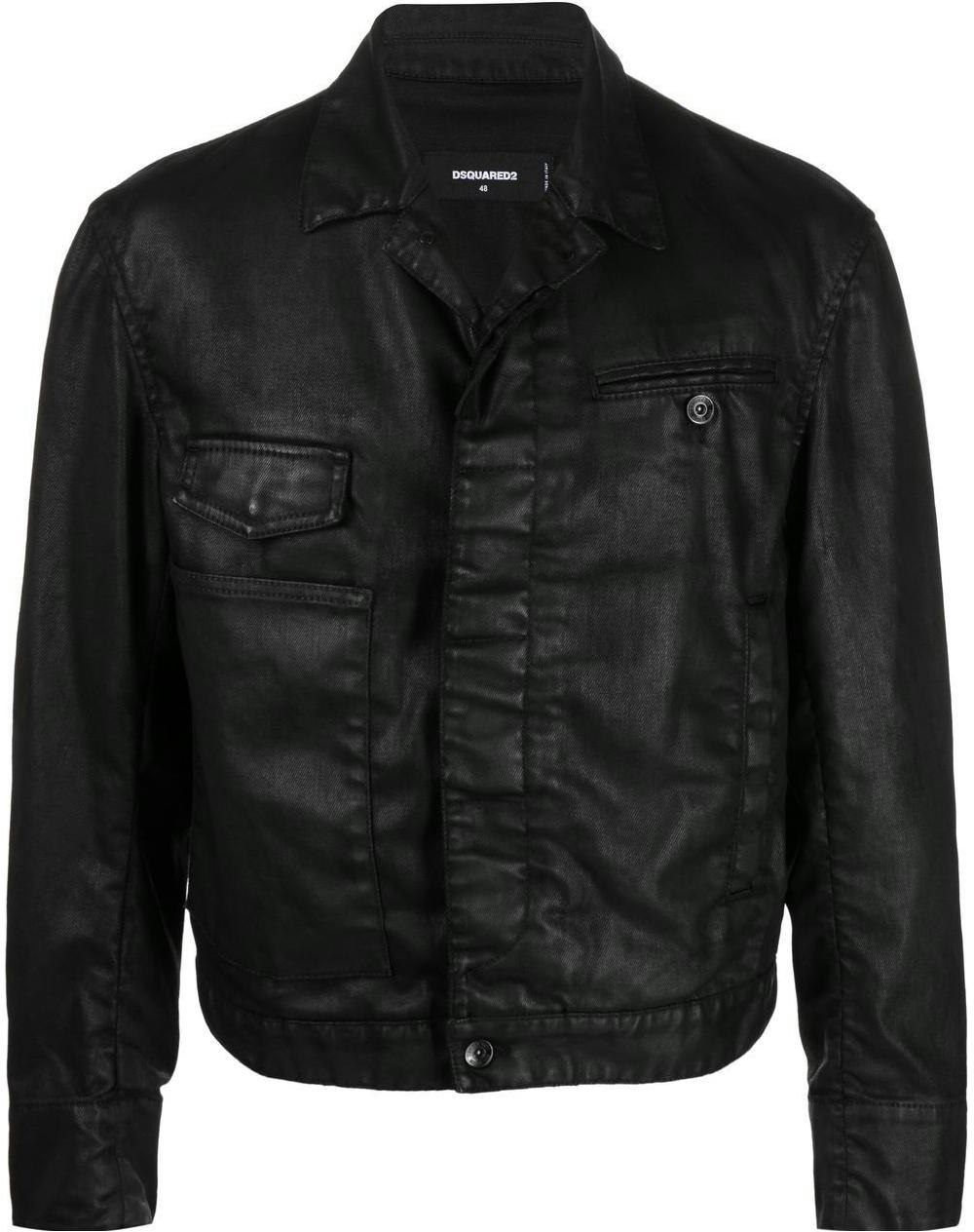 dsquared-2-fw-22-wax-coated-long-sleeve-pilot-jacket-for-men-black-s71-an-0377-s30834-900