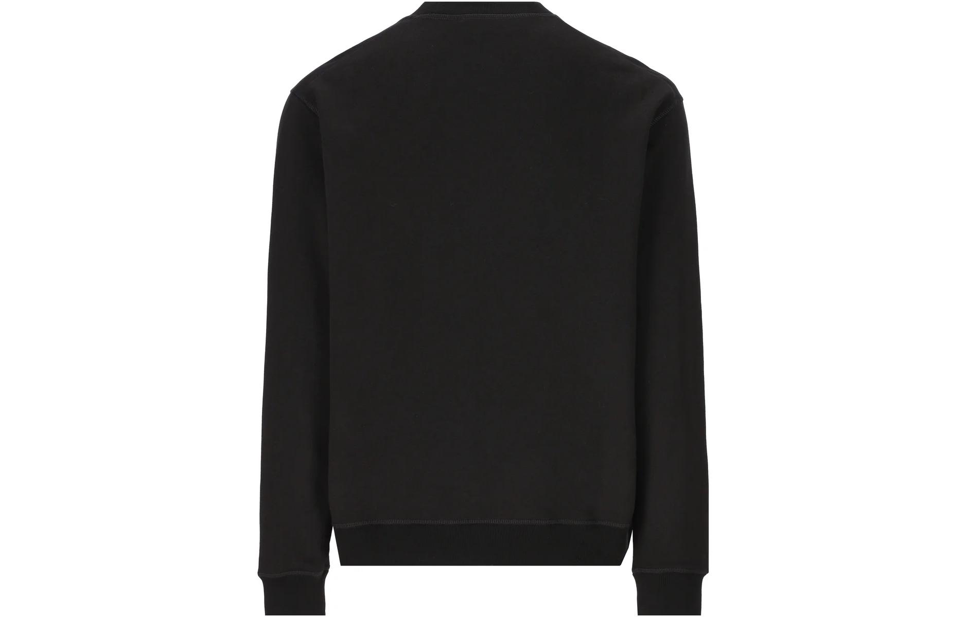 Lookbook DSQUARED2 FW23 黑色修身圆领长袖卫衣. S71GU0603S25516-900