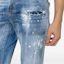 Sizing DSQUARED2 FW23 Blue Mid-Rise Straight Jeans with Paint Splatter Design S74LB1443S30789-470