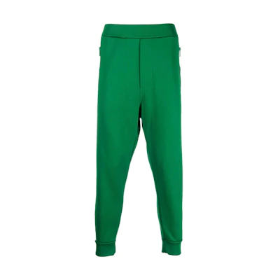 DSQUARED2 FW23 Green Side Stripe Stretch Waist Knit Jogger Pants. S71KB0565S25578-638