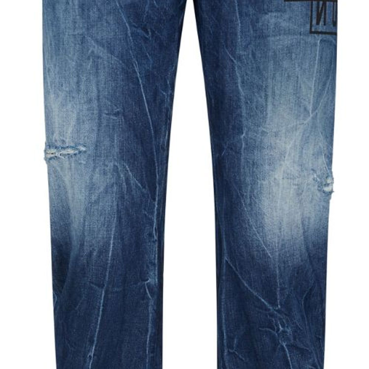 DSQUARED2 FW23  Indigo Letter Print Straight-Leg Zipper Jeans. S79LA0072S30309-470 圖 6