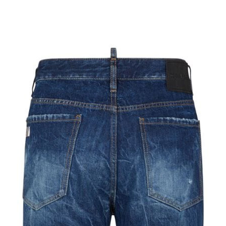 DSQUARED2 FW23  Indigo Letter Print Straight-Leg Zipper Jeans. S79LA0072S30309-470 圖 8