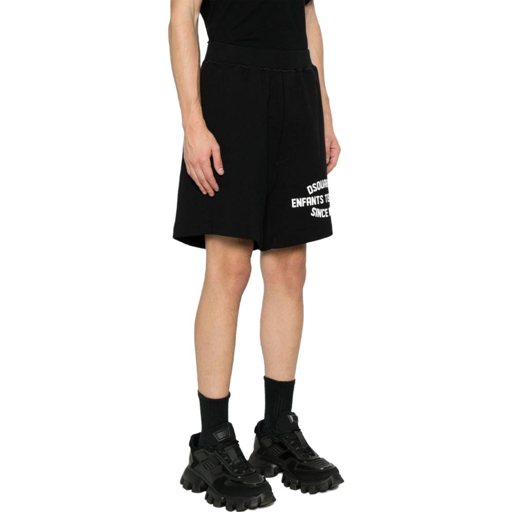 Purchase DSQUARED2 FW23 標誌印花彈性腰圍休閒短褲 S74MU0818S25551-900
