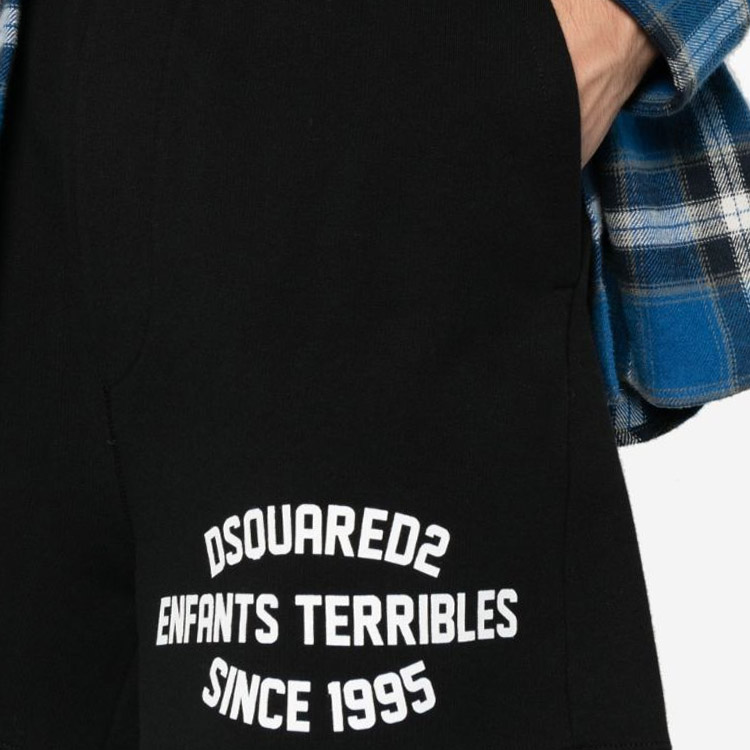 Details for DSQUARED2 FW23 標誌印花彈性腰圍休閒短褲 S74MU0818S25551-900