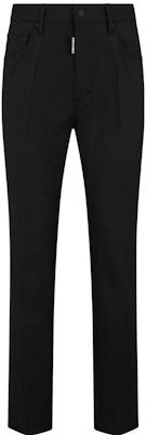 DSQUARED2 FW23 羊毛混紡直筒休閒長褲 黑色. S74KB0893S40320-900 Order DSQUARED2 FW23 羊毛混紡直筒休閒長褲 黑色. S74KB0893S40320-900