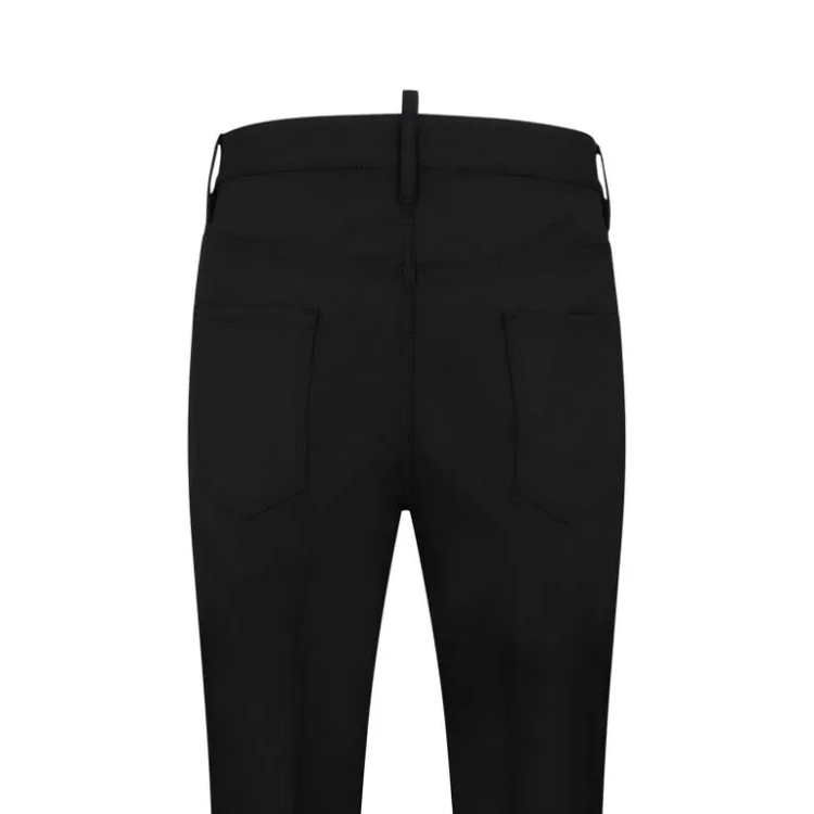 Purchase DSQUARED2 FW23 羊毛混紡直筒休閒長褲 黑色. S74KB0893S40320-900