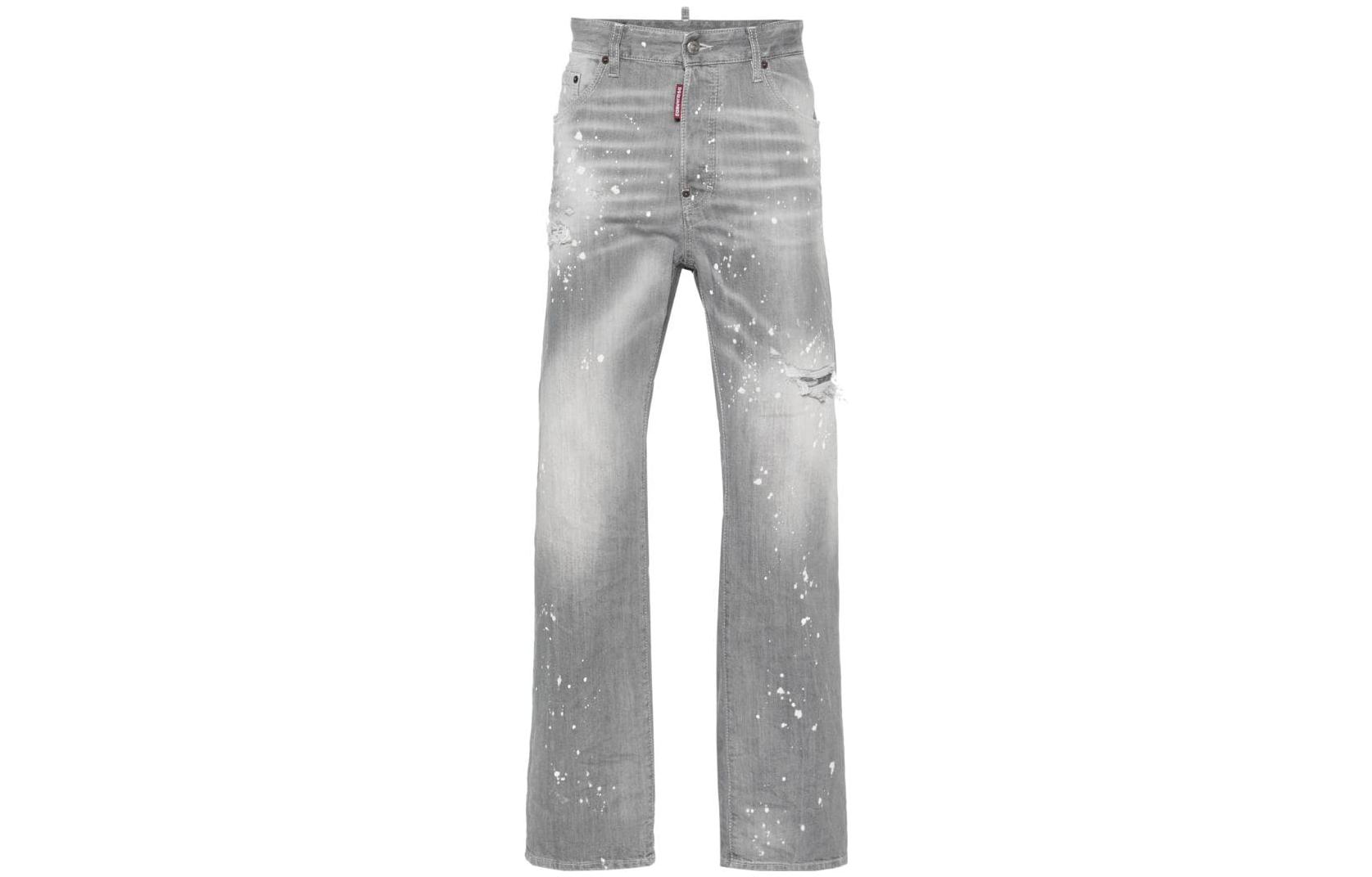 Order DSQUARED2 FW23 男款漂白直筒牛仔褲 淺灰 S74LB1478S30260-852