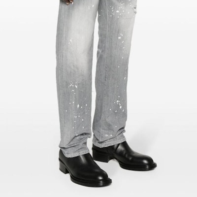 DSQUARED2 FW23 男款漂白直筒牛仔褲 淺灰 S74LB1478S30260-852 Details for DSQUARED2 FW23 男款漂白直筒牛仔褲 淺灰 S74LB1478S30260-852