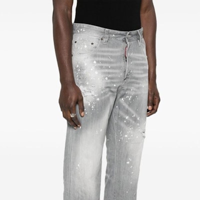 DSQUARED2 FW23 男款漂白直筒牛仔褲 淺灰 S74LB1478S30260-852 Sizing DSQUARED2 FW23 男款漂白直筒牛仔褲 淺灰 S74LB1478S30260-852